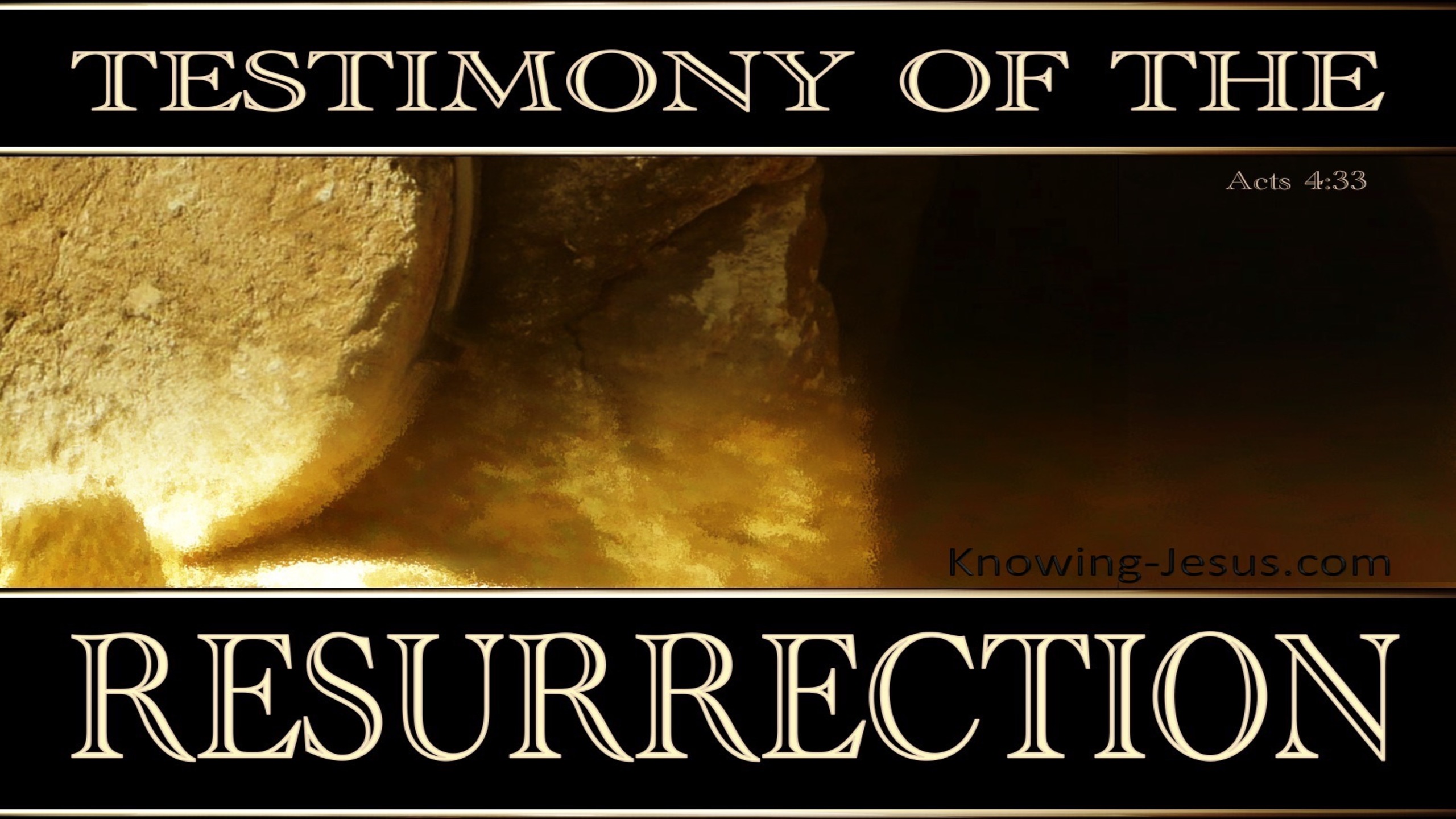 Acts 4:33 Testimony Of The Resurrection (black)
